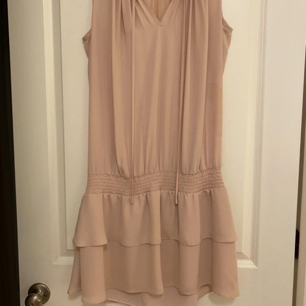 Amanda Uprichard Smocked Dress In Bisque View 4